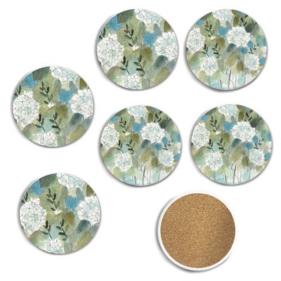 Courtside Market Casual Sketch Arrangement II 4x4 6-Piece Coaster Set