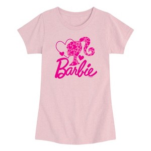 Girls' - Barbie - Logo Hearts Short Sleeve Graphic T-Shirt - 1 of 2