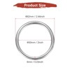 Unique Bargains 316 Stainless Steel Multi-Purpose Welded Heavy Duty O Rings for Crafts Silver - 3 of 4