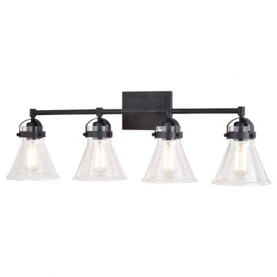 Vaxcel Mason 4 - Light Vanity in  Charcoal Black