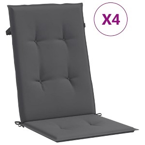 vidaXL Garden Highback Chair Cushions 4 pcs Anthracite 47.2"x19.7"x1.2" Fabric - 1 of 1