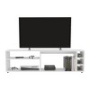 Sapphtopaz Modern TV Stand Console Table for TVs Up to 79" with Bottle Rack Compartment & Open Shelves Space-Saving TV Stands for Living Room - 3 of 4