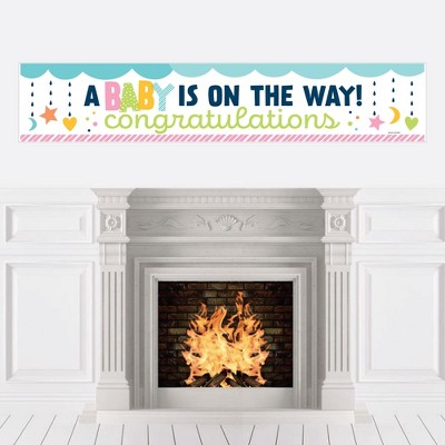 Big Dot of Happiness Colorful Baby Shower - Gender Neutral Baby Shower Decorations Party Banner