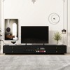 86.6" Particle Board TV Stand with Fluted Glass Doors, Sideboard Cabinet with Drawers, and Tempered Glass Shelf for TVs up to 95" - 2 of 4