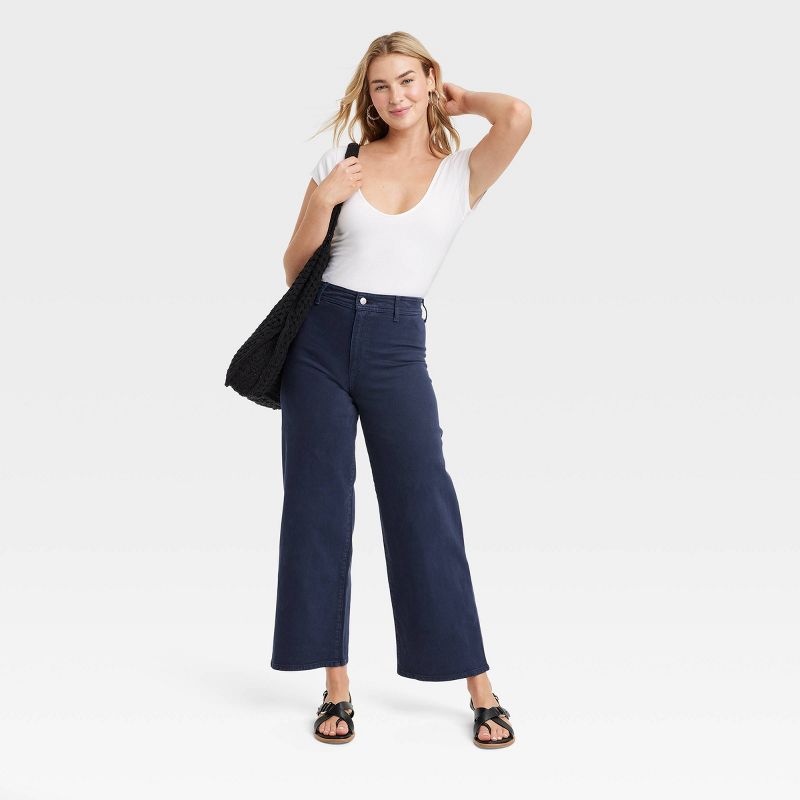 Women's High-Rise Sailor Wide Leg Ankle Jeans - Universal Thread™, 4 of 11