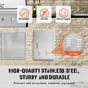 VEVOR BBQ Access Door, 17W x 24H Inch Single Outdoor Kitchen Door, Stainless Steel Flush Mount Door, Wall Vertical Door with Handle, Vents and Hook - 4 of 4