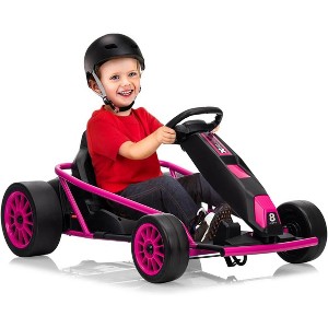 24V 9Ah Kids Ride On Go Kart Toy,High Speed 8.1MPH Drifting Car with 2x300W Motors,14.3" XL Seat,Full Metal Frame - 1 of 4