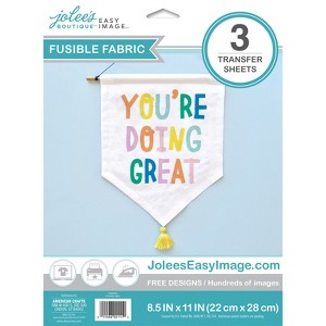 Jolee's Easy Image Fusible Cotton Transfers 8.5"X11" 3/Pkg-For Light Fabrics - 1 of 4