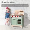 ROBOTIME Pretend Play Wooden Kitchen, Green, 20.86"*11.61"*29.13" - 3 of 4