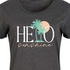 Women's - Instant Message - Hello Sunshine Palms Graphic T-shirt Dress - 2 of 4