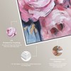 Art Remedy Pink Flowers with Gold Leaves Beach Life Inspired Wall Art Framed - 4 of 4