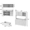 Hitow Classic Buffet Sideboard with 4 Drawers, Hooks and Open Shelf Worktop Pantry Cabinet - 2 of 4