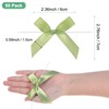 Unique Bargains Polyester Multipurpose Use Durable Flexible Gift Wrap Bows 50 Pcs Light Green 2.4 Inch - 3 of 4