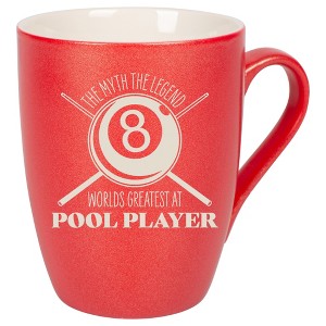 100 North Crimson Red Metallic Finish, 10 Ounce, Comfortably Fits Your Hands, New Bone China Coffee Tea Cup Mug, The Myth The Legend World's Greatest - 1 of 1