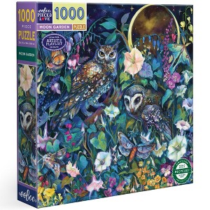 eeBoo Piece & Love: Moon Garden - 1000 Piece Puzzle - 23" Square Adult Jigsaw - 1 of 4