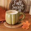Transpac 12.8oz Ceramic Pumpkin Mug Fall Harvest Drinkware Green Indoor Tabletop Gift Dishwasher Microwave Safe - 3 of 3
