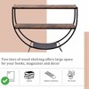 Industrial Demilune Shape Console Table 48" Industrial Style Entryway Table with 3-Tier Open Storage Shelf - 3 of 4