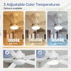 Airsurfer 42" Ceiling Fan with Color-Changing LED Light, 5 Plywood Blades, Remote Included, 5'' Down rod, DC Motor - 3 of 4