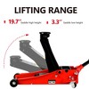 Floor Mounted Heavy-duty Steel Racing Jack with Dual Piston Rapid Lift Pump, Lifting Range 3.3 '' -19.7 '' - 2 of 4