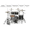 Mapex Saturn Fusion 4-Piece Shell Pack With 20" Bass Drum Satin Black - 2 of 3