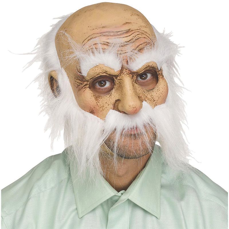 Fun World Mens Whisker Walter Old Man Costume Mask -  - Beige, 1 of 2