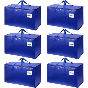 Extra Large Moving Bags with Zipper - Heavy Duty Tote for Packing Clothes, Durable Storage Bin Organizer, Multipack Set - 1 of 4
