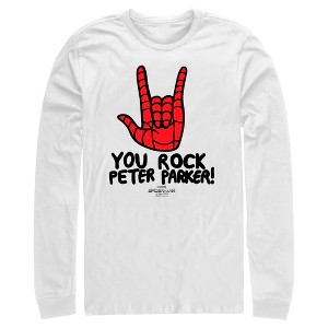 Men's Marvel Spider-Man: No Way Home You Rock Peter Parker Long Sleeve Shirt - 1 of 4