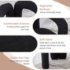 MOONMISS 2 PCS Contemporary Designed Teddy Fabric Upholstered Accent Chairs Kitchen Armchair for Living Room - 3 of 4