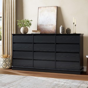 GustoWave 12 Drawer Dresser with Wide Top - Large Wood Chest of Drawers for Bedroom, Living Room, Hallway, Kids Room - 1 of 4
