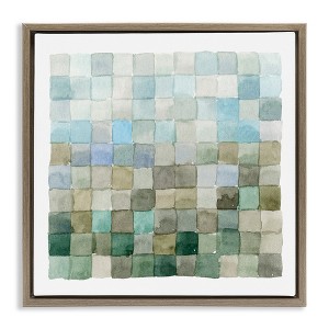 Stupell Industries Modern Watercolor Checkered Shapes, 18" x 18" - 1 of 4