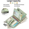 Clotth Small Wallet for Women,Bifold RFID Blocking Credit Card Case Purse with Zipper Pocket – Compact Design for Daily Use,Travel - 3 of 4