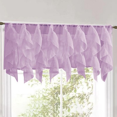 Sheer Voile Vertical Ruffle Window Kitchen Curtain by Sweet Home Collection®