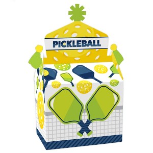 Big Dot of Happiness Let’s Rally - Pickleball - Treat Box Party Favors - Birthday or Retirement Party Goodie Gable Boxes - Set of 12 - 1 of 4