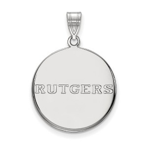 Black Bow Jewelry 14k White Gold Rutgers Scarlet Knights Ncaa Large ...