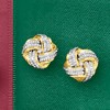 Ross-Simons 0.50 ct. t.w. Diamond Love Knot Stud Earrings in 14kt Yellow Gold - 4 of 4
