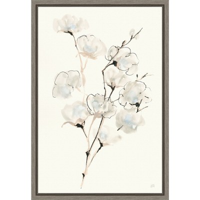 Amanti Art Summer Cotton III by Chris Paschke Canvas Wall Art Print Framed 16 x 23-in.