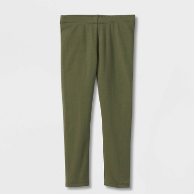Image of Toddler Girls' Solid Leggings - Cat & Jack™ Green 12M