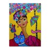 Trademark Fine Art -Prisarts 'Brigit's Frida And Her Cat' Canvas Art - 2 of 3