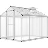 Sturdy Greenhouse, 6.25'x8' Shatterproof Polycarbonate with Large 24"x23" Roof Vent, Easy Setup - 2 of 4