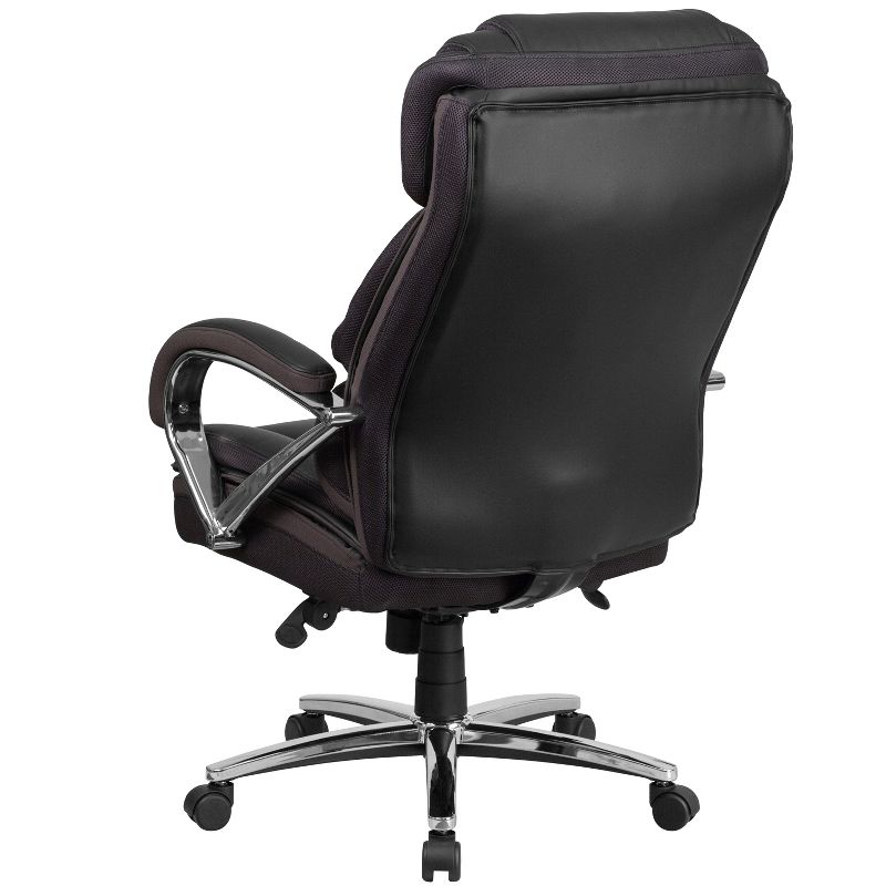 Flash Furniture HERCULES Series Big & Tall 500 lb. Rated Black LeatherSoft Executive Swivel Ergonomic Office Chair with Chrome Base and Arms, 3 of 7