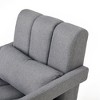 CAVINAS Ergonomics Accent Chair with A Gently Reclined Seat,Luxury Armchair with L-Shaped Armrest,Linen Fabric Lounge Chair for Living Room - 4 of 4