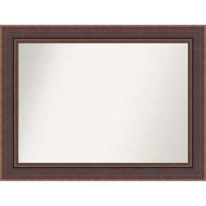 Amanti Art Moab Brown Bronze Non-Beveled Framed Bathroom Vanity Wall Mirror - 1 of 4
