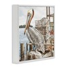 Stupell Industries Pelican Perched on Fishing Dock Black Framed Giclee Art - 3 of 4