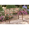 Evergreen Metal Coneflower Bench - 2 of 4