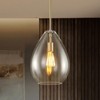 Rennnsan Sorrin 9" W 1 - Light Dome Glass Modern Dimmable Flush Mount in Gold - 2 of 4