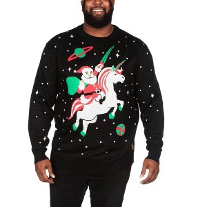 Men's Santa Unicorn Sweater - Funny Ugly Christmas Sweater for Holiday Parties - 1 of 1