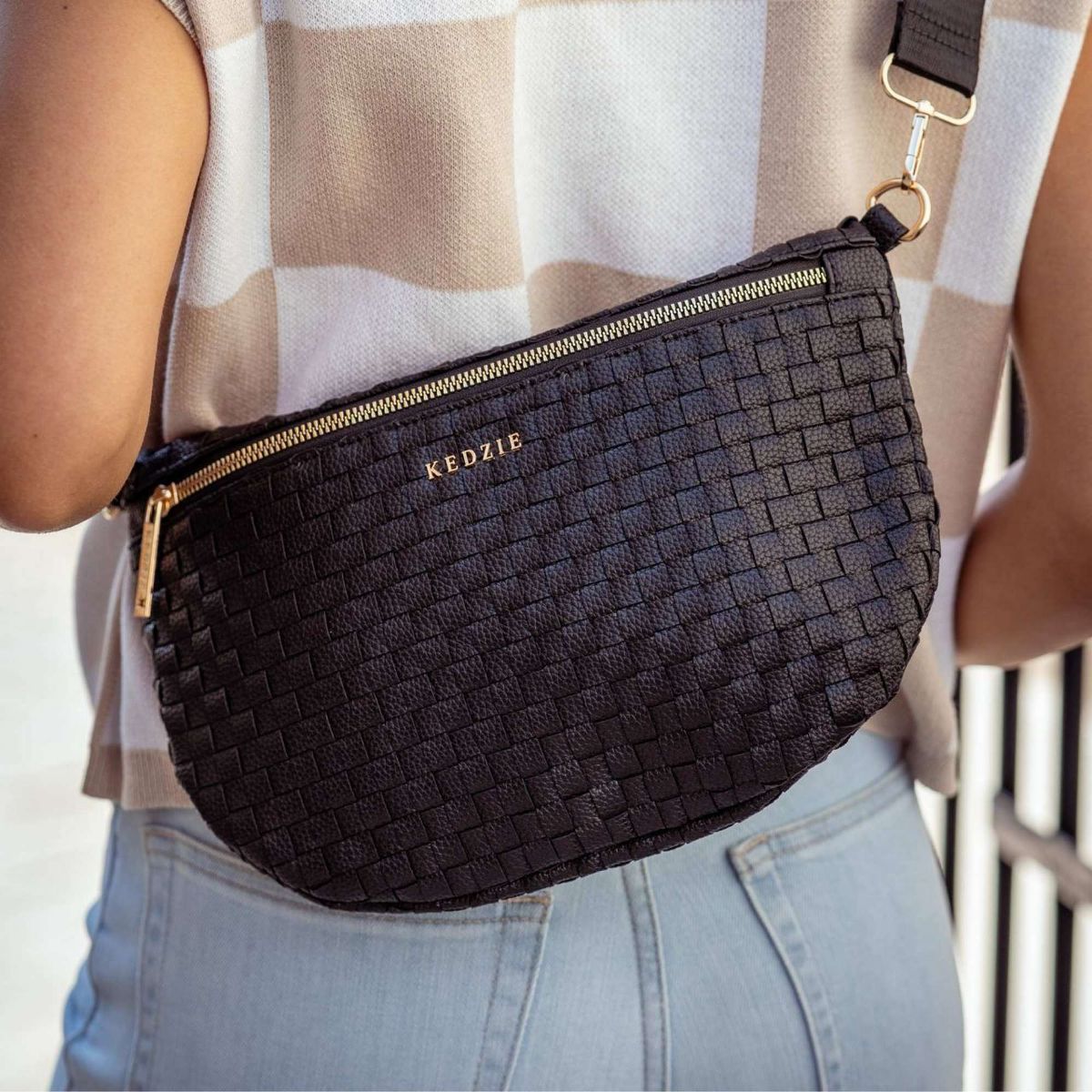 KEDZIE Terrace Woven Crossbody Bag Adjustable Strap for Women - thumbnail 5