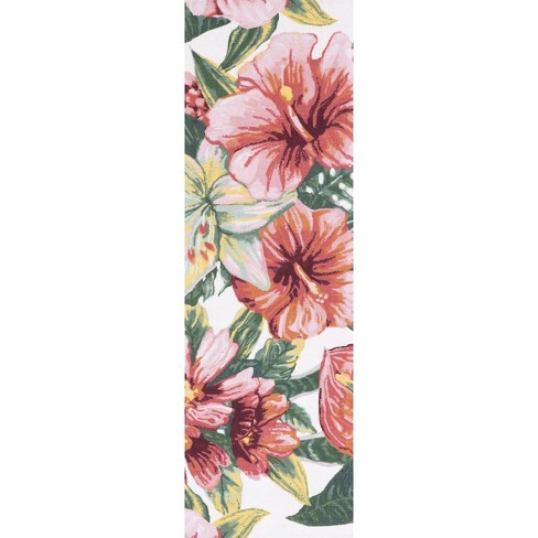 nuLOOM 4' x 6' Monique Floral Indoor/Outdoor Area Rug