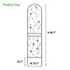 Maggift Patio Decorative Screens, Iron Arch Decoration Garden Trellis, for Outdoor for Climbing Plants Support, Flowerbed, Black, 19.7"*19.7"*86.7" - 2 of 4