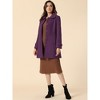 Allegra K Women's Peter Pan Collar Single Breasted Outwear Winter Buttoned Long Coat - image 3 of 4